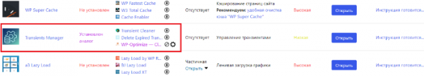 Плагин WP01 &ndash; оптимизация загрузки WordPress сайта
